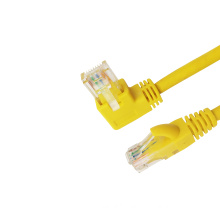 Wholesale Angled Cat6 UTP 24AWG Patch Cable Right Angled to Straight Jumper Cables